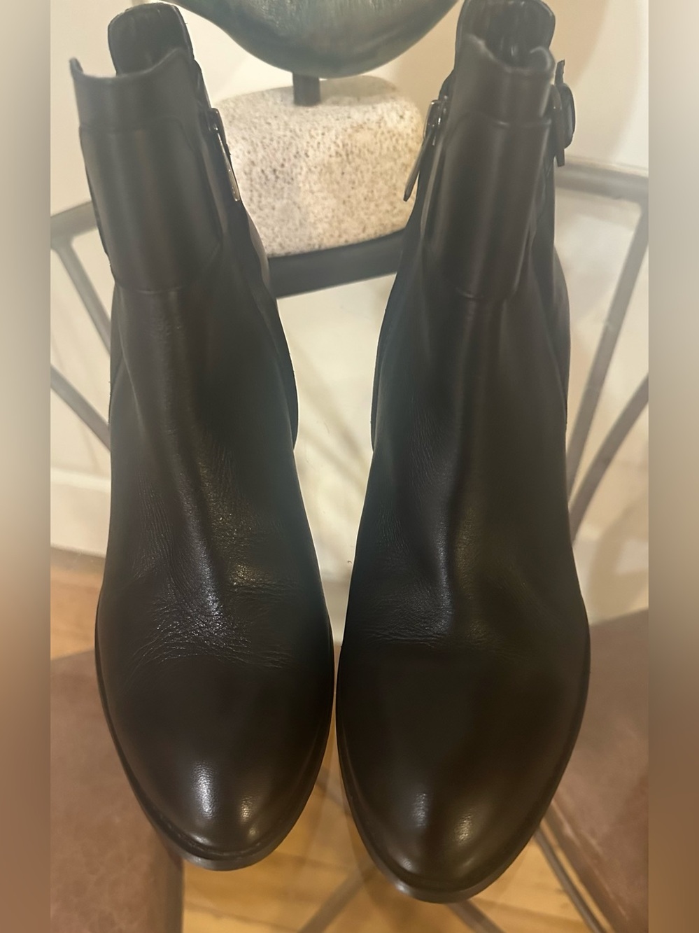 Sam Edelman Black Leather Ankle Booties 9.5
